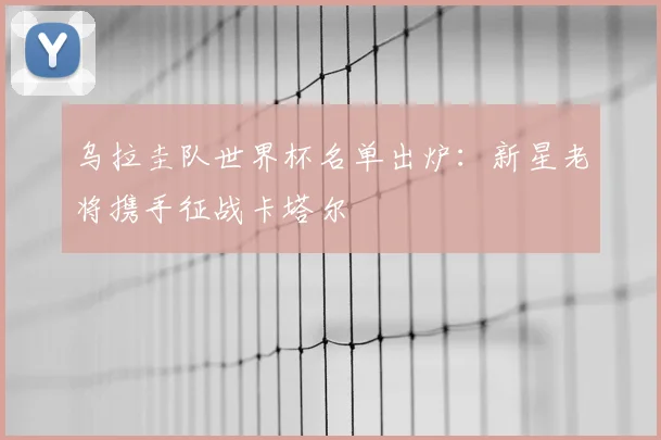 乌拉圭队世界杯名单出炉：新星老将携手征战卡塔尔